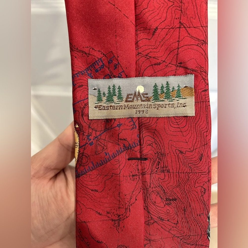 Eastern Mountain Sports EMS Men’s Neck Tie Silk Navigator Italy Vintage 90s Rare - Picture 3 of 3
